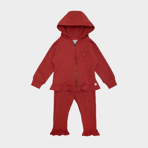 Conjunto de Bebê Feminino Canelado com Babados - BRICK