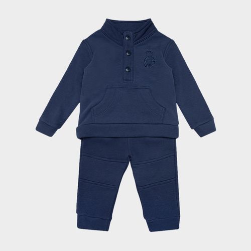 Conjunto de Bebê Masculino Moletom Peletizado - AZUL