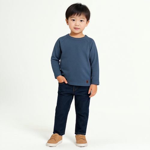 Calça Jeans de Bebê Masculina com Bolsos - AZUL MARINHO