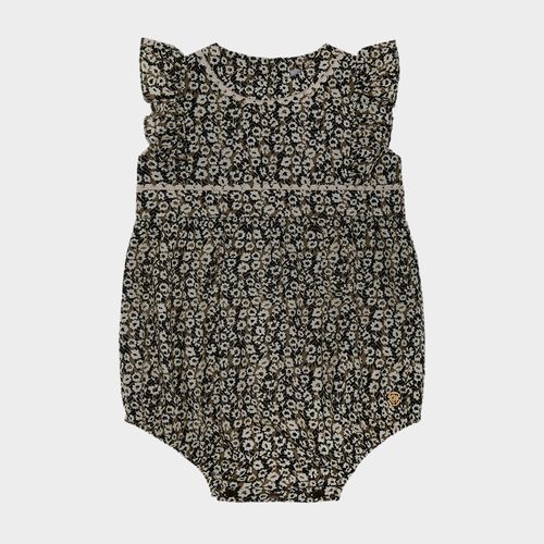 Romper de Bebê Feminino Algodão Fio 60 Mil Flores - VERDE
