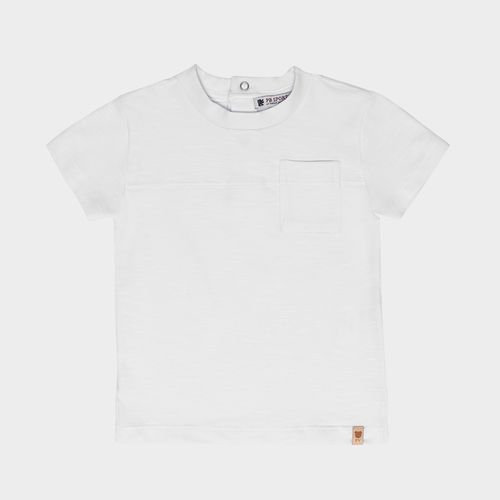 Camiseta de Bebê Masculina Manga Curta - BRANCO