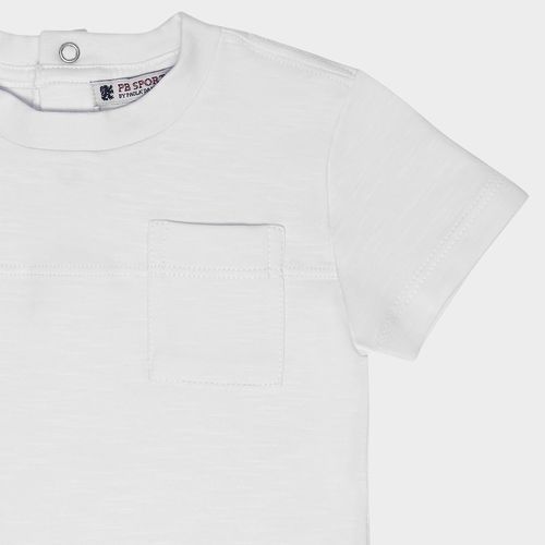 Camiseta de Bebê Masculina Manga Curta - BRANCO