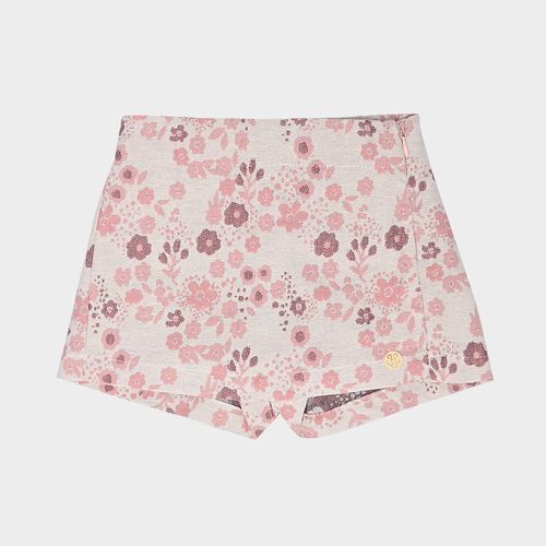 Shorts Saia de Bebê Feminina Floral - ROSE