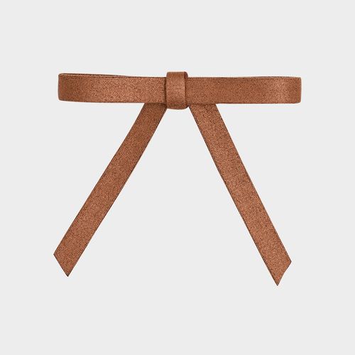 Laço de Suede Infantil - CAMELO