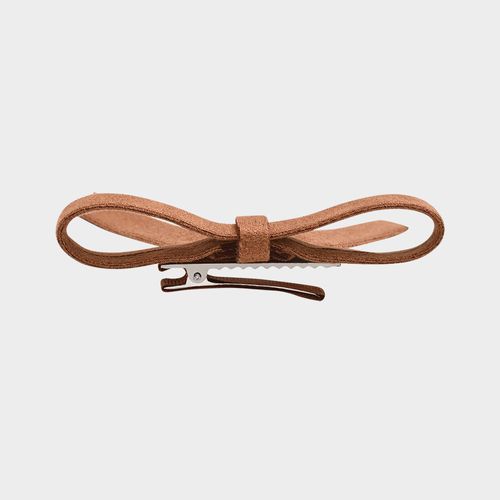 Laço de Suede Infantil - CAMELO