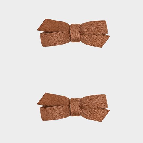 Conjunto de Laços de Bebê Suede - CAMELO