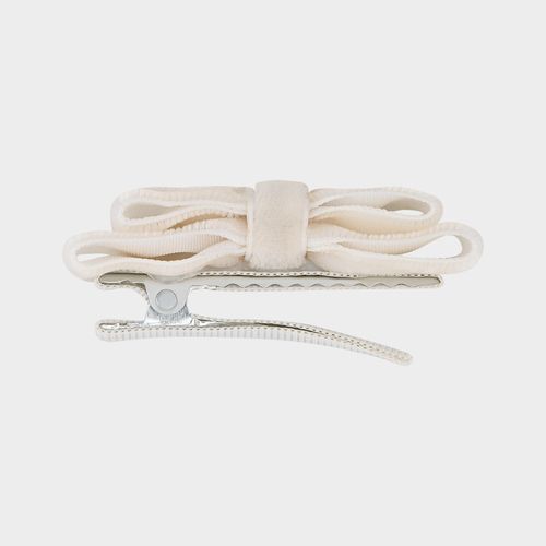 Conjunto de Laços de Bebê Veludo - PALHA
