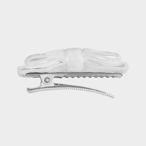 Conjunto de Laços de Bebê Veludo - BRANCO