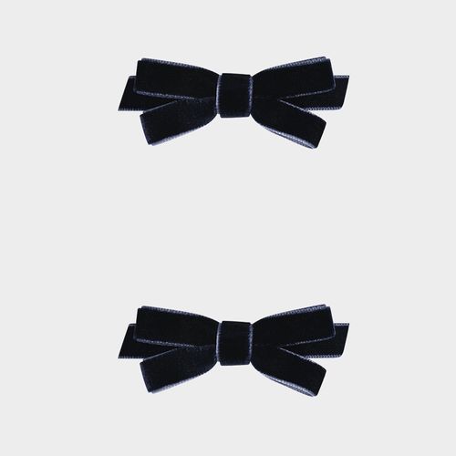 Conjunto de Laços Infantil Veludo - AZUL MARINHO