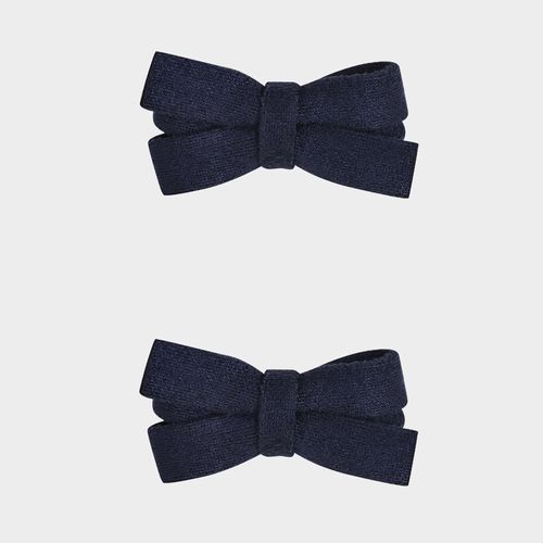 Conjunto de Laços de Bebê Suede - AZUL MARINHO