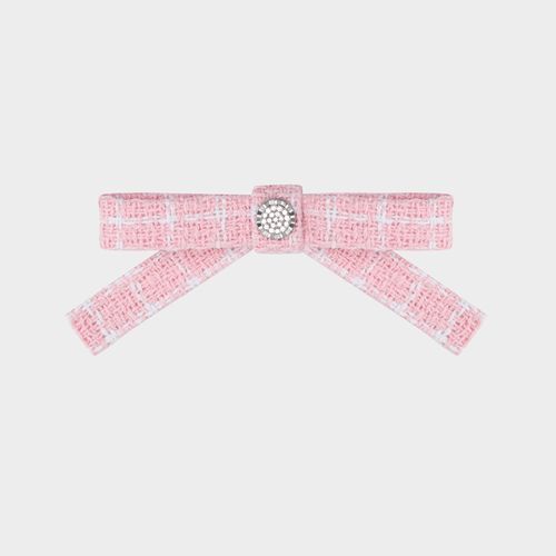 Laço de Cabelo Infantil Tweed - ROSA