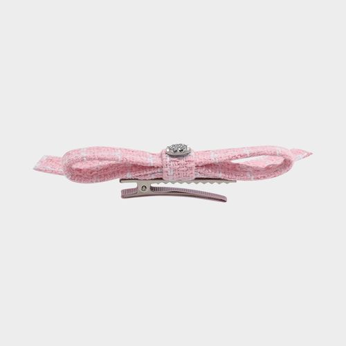 Laço de Cabelo Infantil Tweed - ROSA