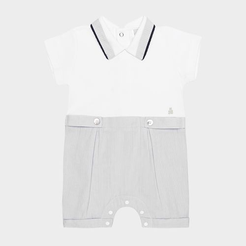 Romper de Bebê Masculino Algodão Egípcio - CINZA