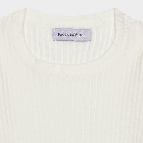Blusa Tricot Infantil Feminina Manga Longa - OFF WHITE