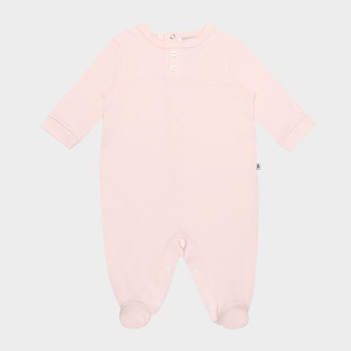 Macacão de Bebê Feminino Longo Algodão Egípcio Urso - ROSA