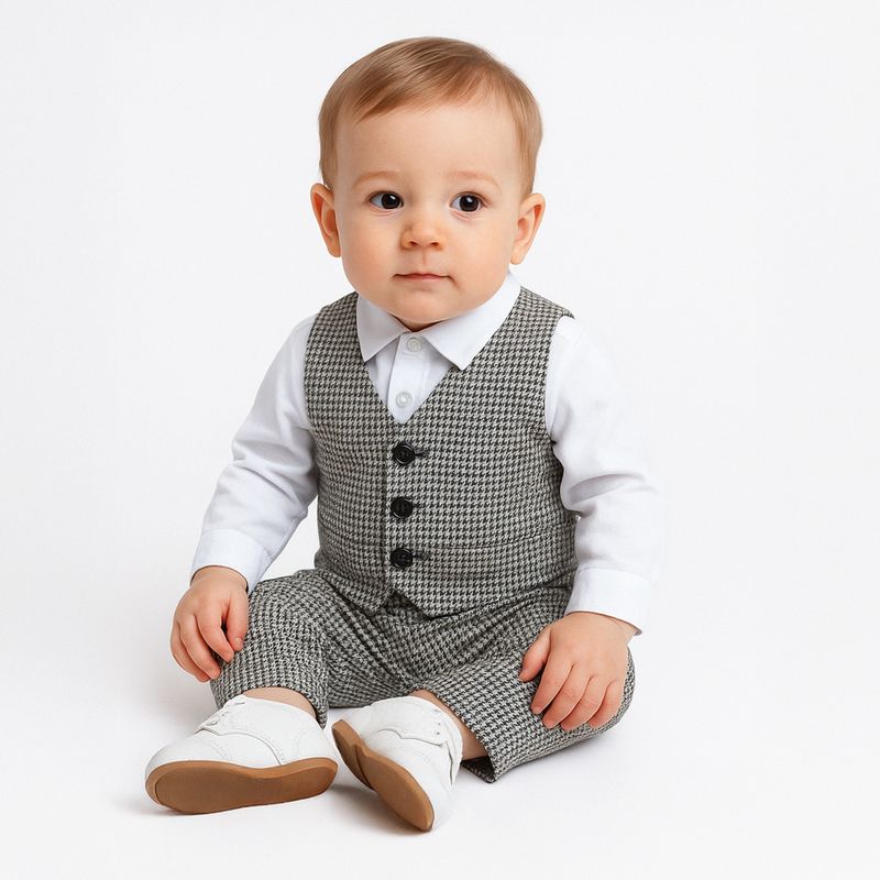 05.01.0324_1031_Conjunto de Bebe Masculino Alfaiataria com Camisa Body Pied de Poule - CINZA