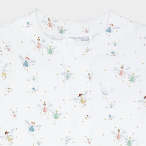 Macacão de Bebê Feminino Curto Egípcio Gold Bailarina - BRANCO