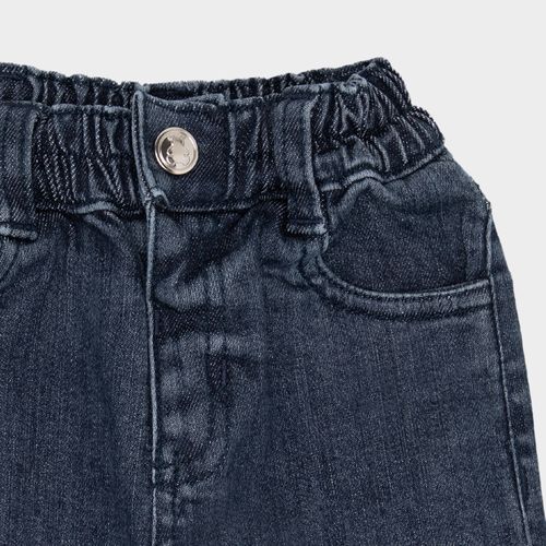Calça Jeans Empol de Bebê Masculina com Bolsos - AZUL MARINHO