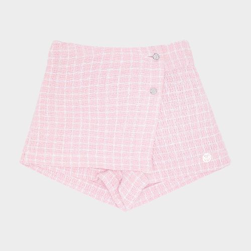 Saia Shorts Bebê Femenina Tweed - ROSA