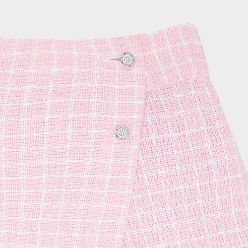 Saia Shorts Bebê Femenina Tweed - ROSA