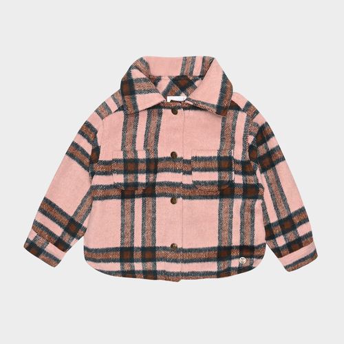 Casaco Infantil Feminino Lã Xadrez - ROSE