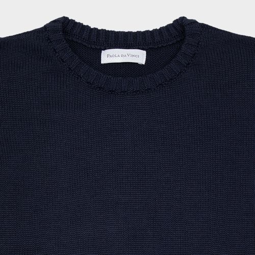 Colete Infantil Feminino em Tricot com Babado nas Mangas - AZUL PROFUNDO
