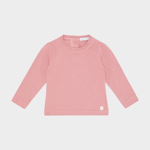 Camiseta Manga Longa Bebê Feminino Malha Mid Pima - ROSE
