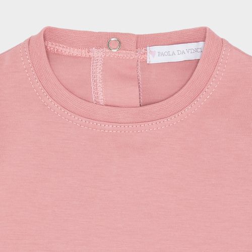 Camiseta Manga Longa Bebê Feminino Malha Mid Pima - ROSE