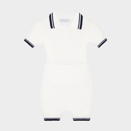 Conjunto de Bebê Masculino Textura com Frisos - NATURAL
