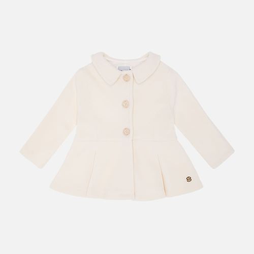 Casaco de Bebê Feminino com Gola - OFF WHITE