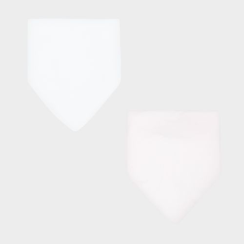 Conjunto de Babador Bandana Cores - 2 Unidades - ROSA / BRANCO
