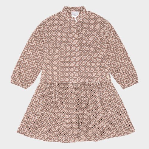 Conjunto Saia Infantil Feminina Laise Bordado Garten - MARROM