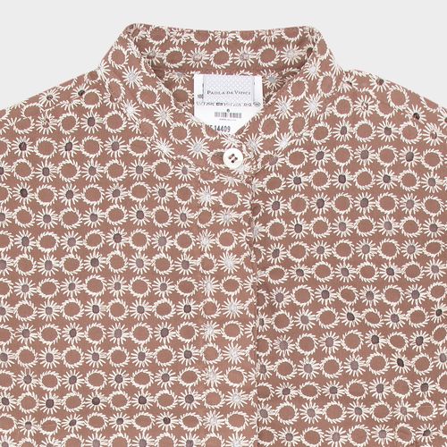 Conjunto Saia Infantil Feminina Laise Bordado Garten - MARROM
