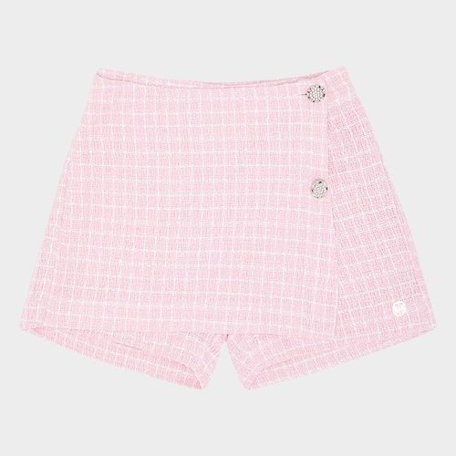 Saia Shorts Infantil Femenina Tweed - ROSA