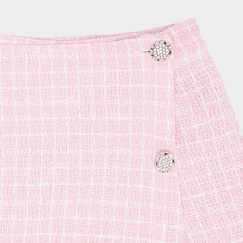 Saia Shorts Infantil Feminina Tweed - ROSA