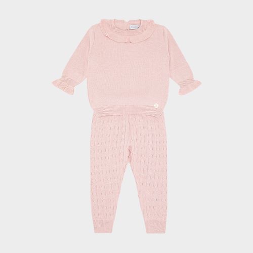 Conjunto de Bebê Feminino Blusa com Babados - ROSA MESCLA