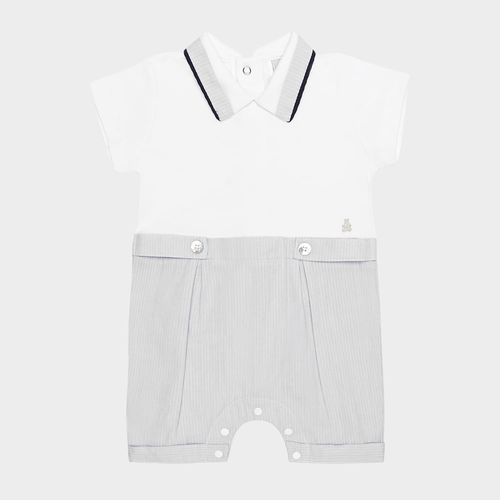Romper de Bebê Masculino Algodão Egípcio - CINZA