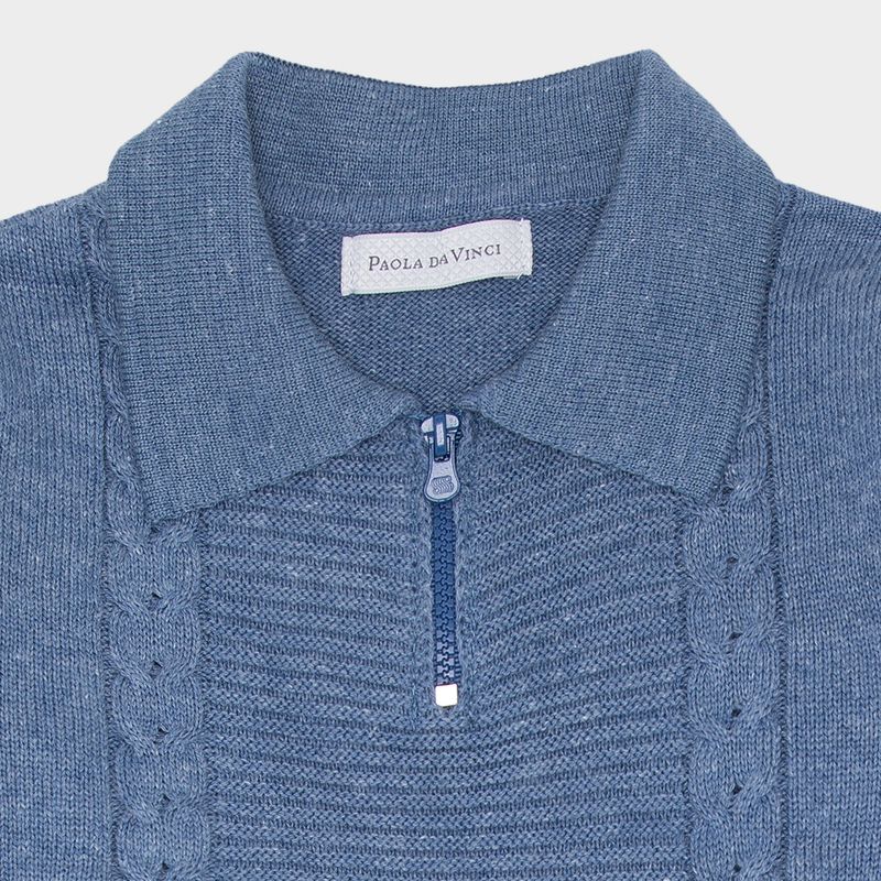 Conjunto de Bebe Masculino Camisa Polo Listrada - AZUL ROYAL_08.22.0016_1072_2