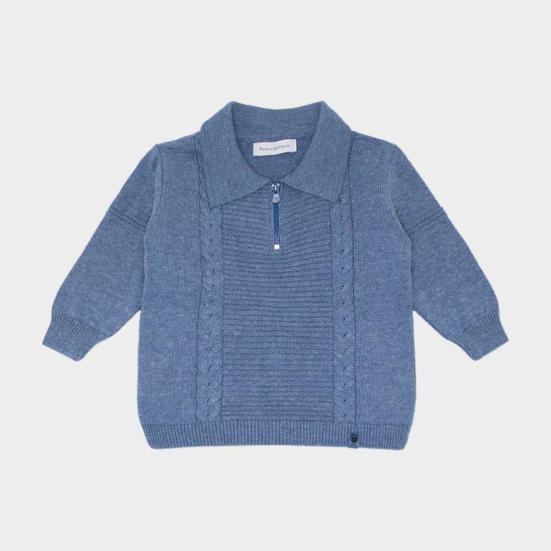 Conjunto de Bebe Masculino Camisa Polo Listrada - AZUL ROYAL_08.22.0016_1072_3