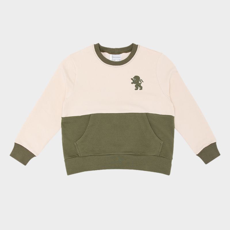 Conjunto Infantil Masculino em Fleece Bicolor Sports - VERDE_3
