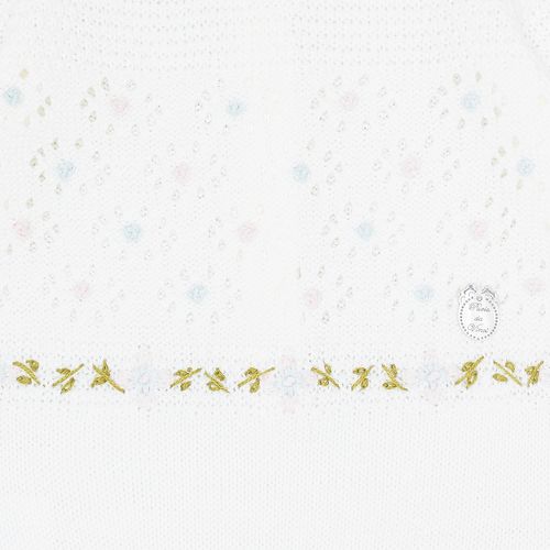 Conjunto de Macacão de Bebê Feminino com Manta Dayse - BRANCO