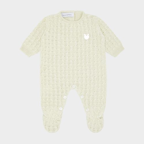Conjunto Macacão e Manta de bebê Feminino em Tricot Ponto Colmeia - ALOE WASH
