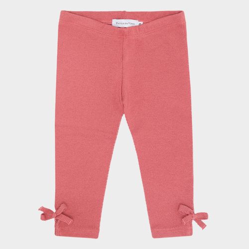 Legging de Bebê Feminina Tricot com Laço - ARGILA