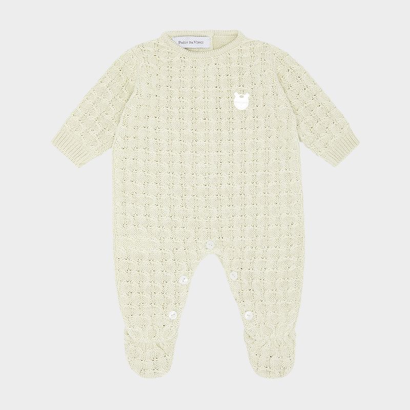 Macacao de Bebe Feminino em Tricot com Ponto Colmeia - ALOE WASH_50.54.0260_1030_1