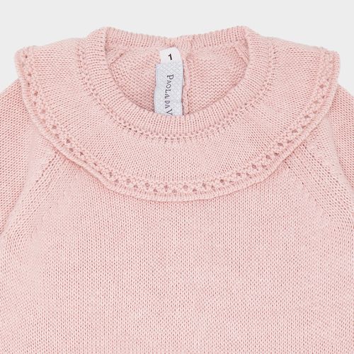 Saida Maternidade Feminina em Tricot Bordado Flores - MESCLA DOLCE