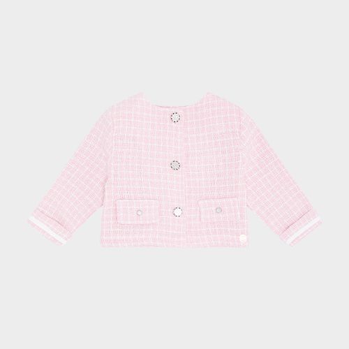 Casaco Bebê Feminino Tweed - ROSA