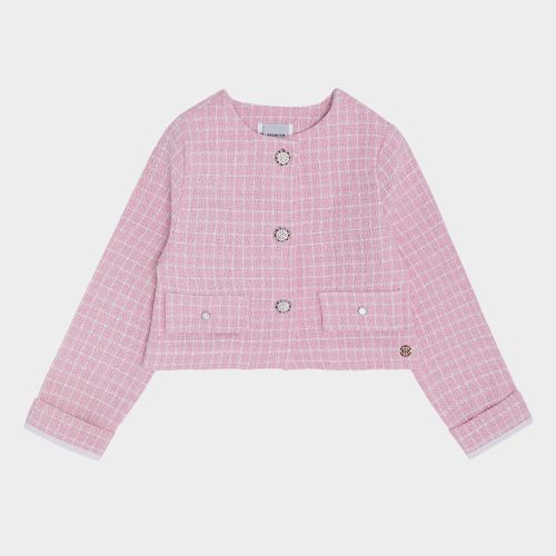 Casaco Infantil Feminino Tweed - ROSA