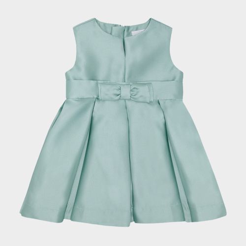 Vestido de Bebê Feminino Zibeline com Laço - VERDE