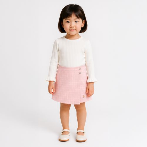 Blusa Tricot de Bebê Feminina Manga Longa - OFF WHITE
