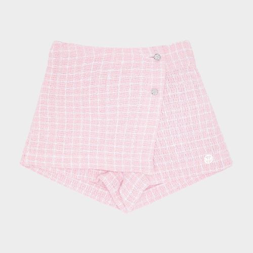 Saia Shorts Bebê Feminina Tweed - ROSA